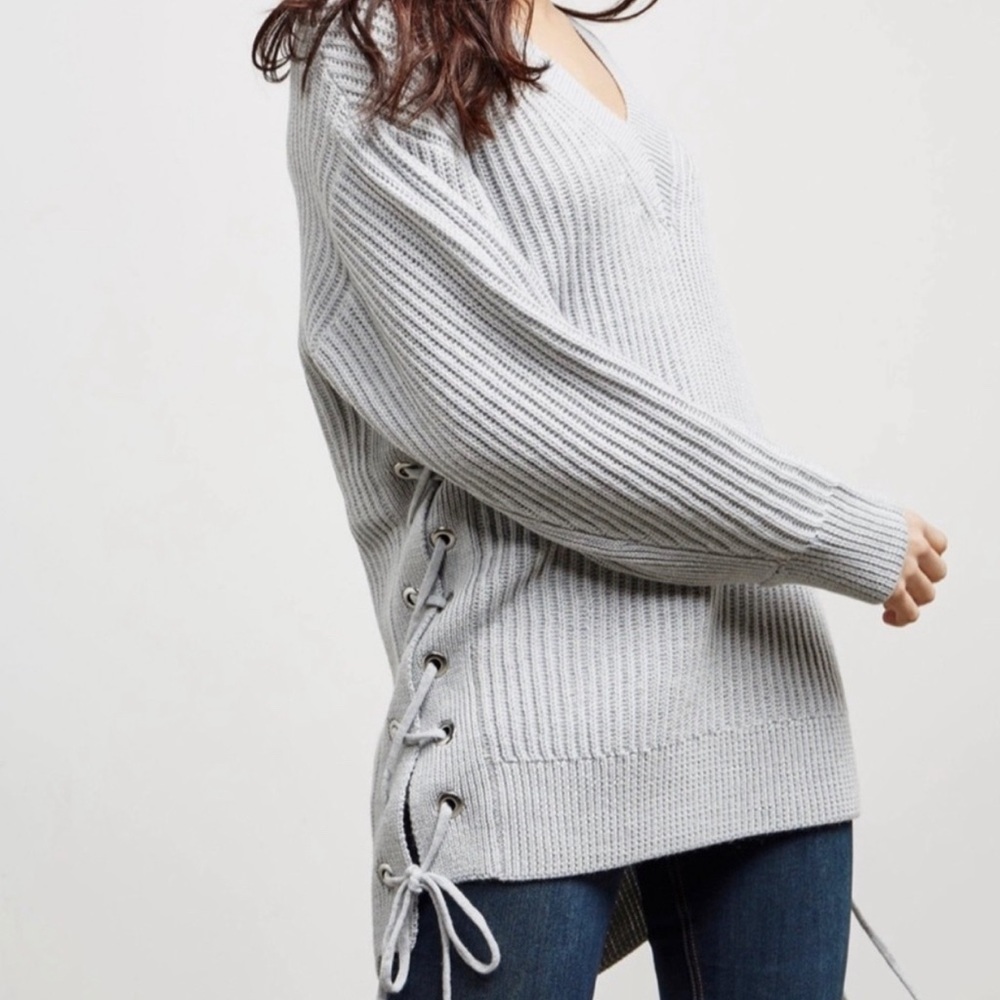 RAG & BONE: Lace Up Plush Sweater